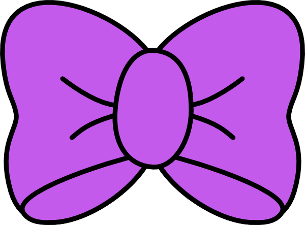 bow clipart purple