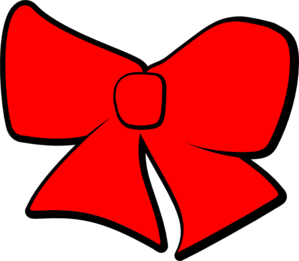 bow clipart red