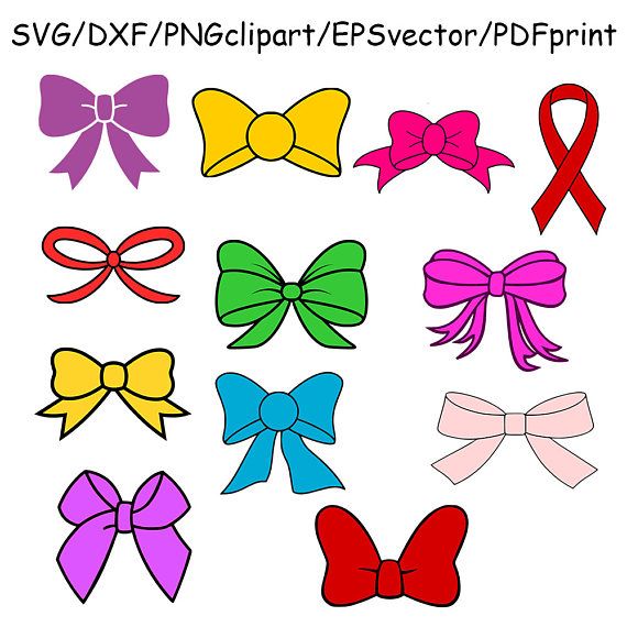 Bows clipart silhouette. Bow svg vector printable