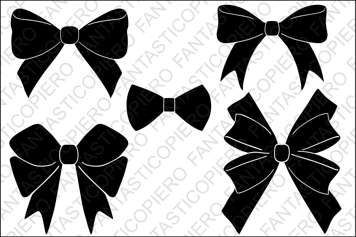 Svg files for cameo. Bows clipart silhouette