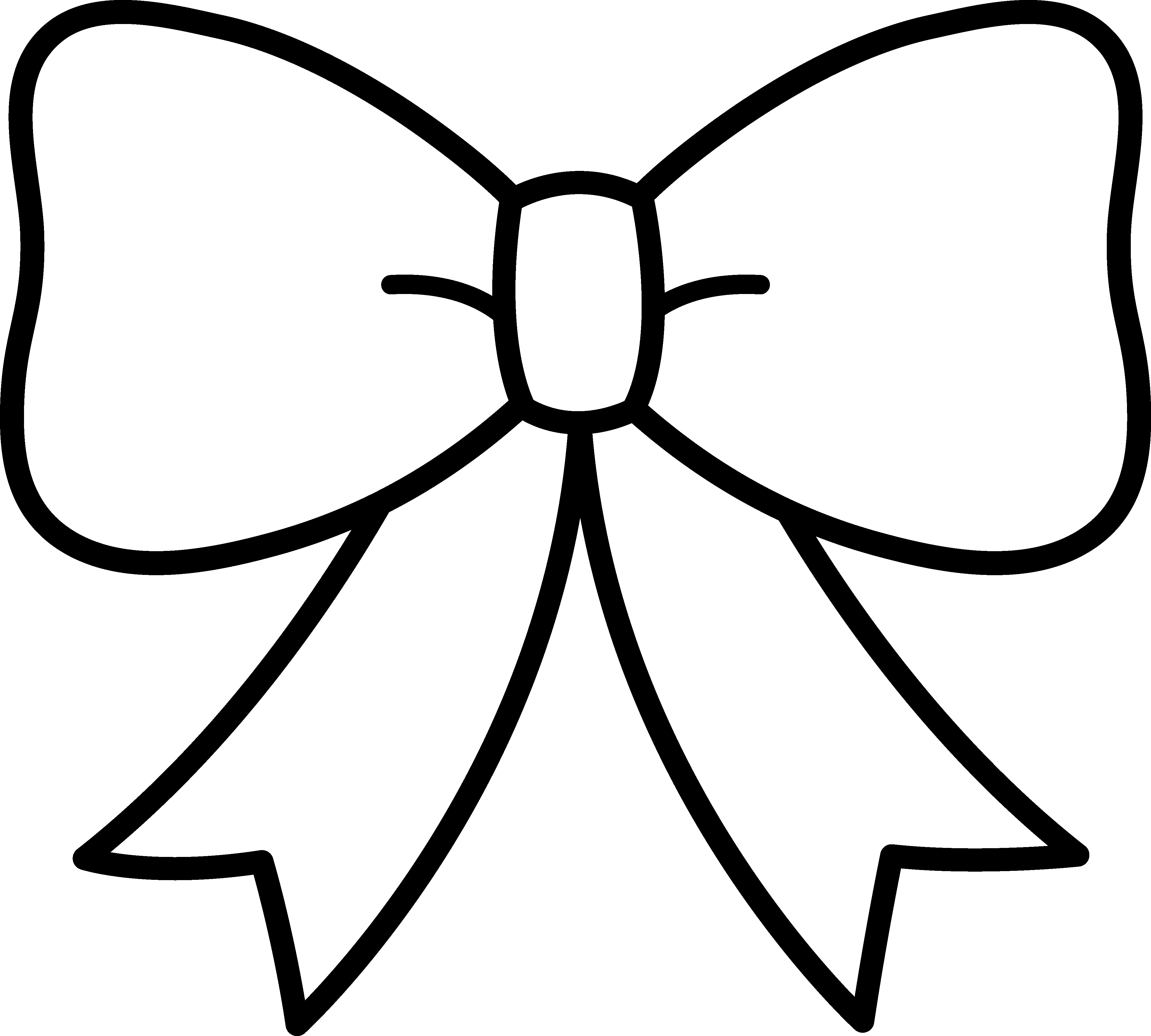 Bow black and white. E clipart outline