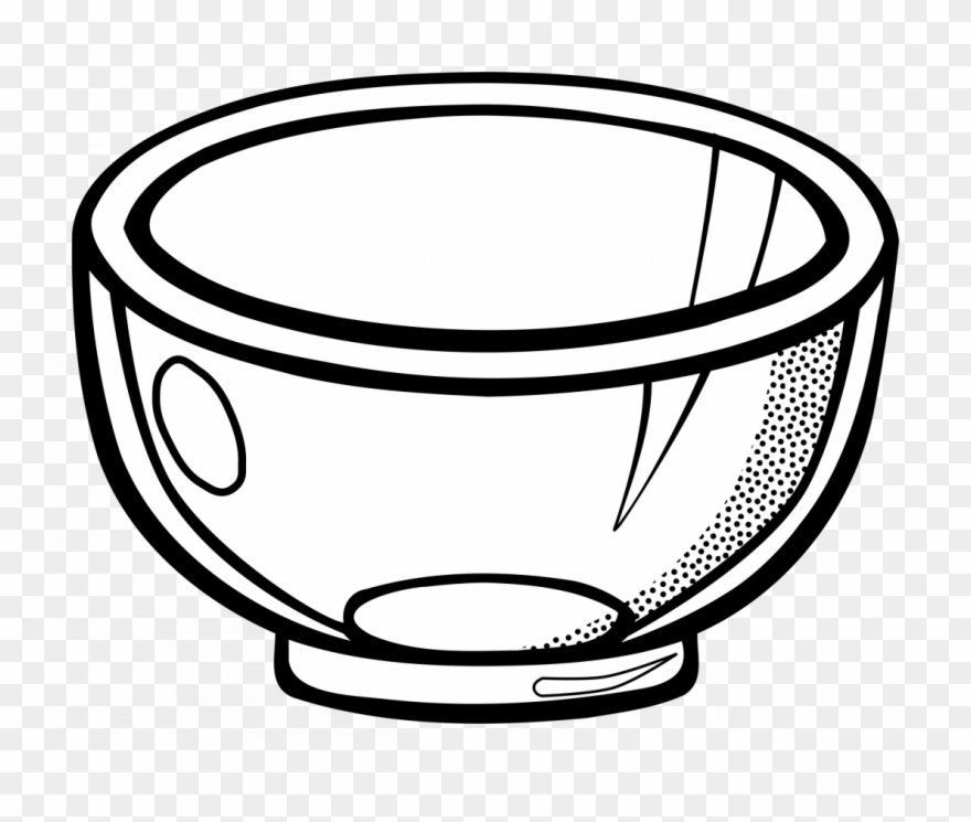 Bowl clipart black and white, Bowl black and white