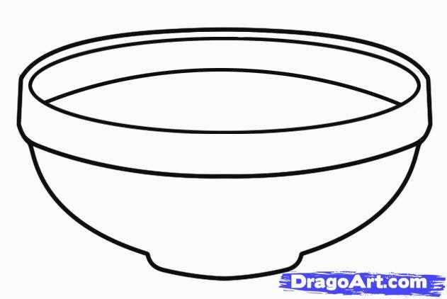 Pages fish simple colorings. Bowl clipart coloring page