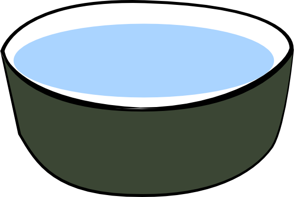 dish clipart bowl water