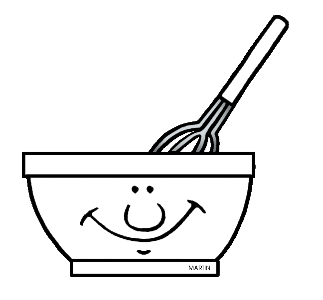 Flour clipart outline. Mixing bowl black and