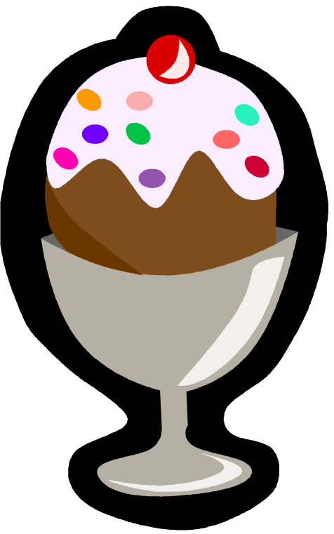 Ice cream sundae bowl. Clipart coffee milkshake