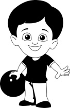 Bowling clipart black and white. Search results for kid