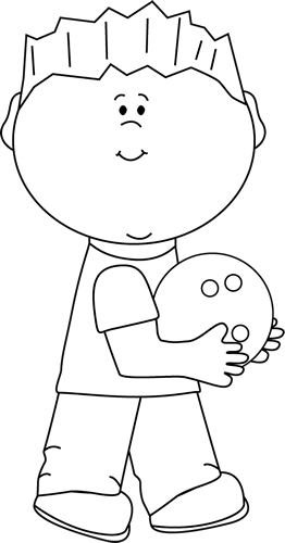 bowling clipart black and white