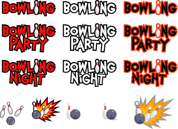 bowling clipart bowling night