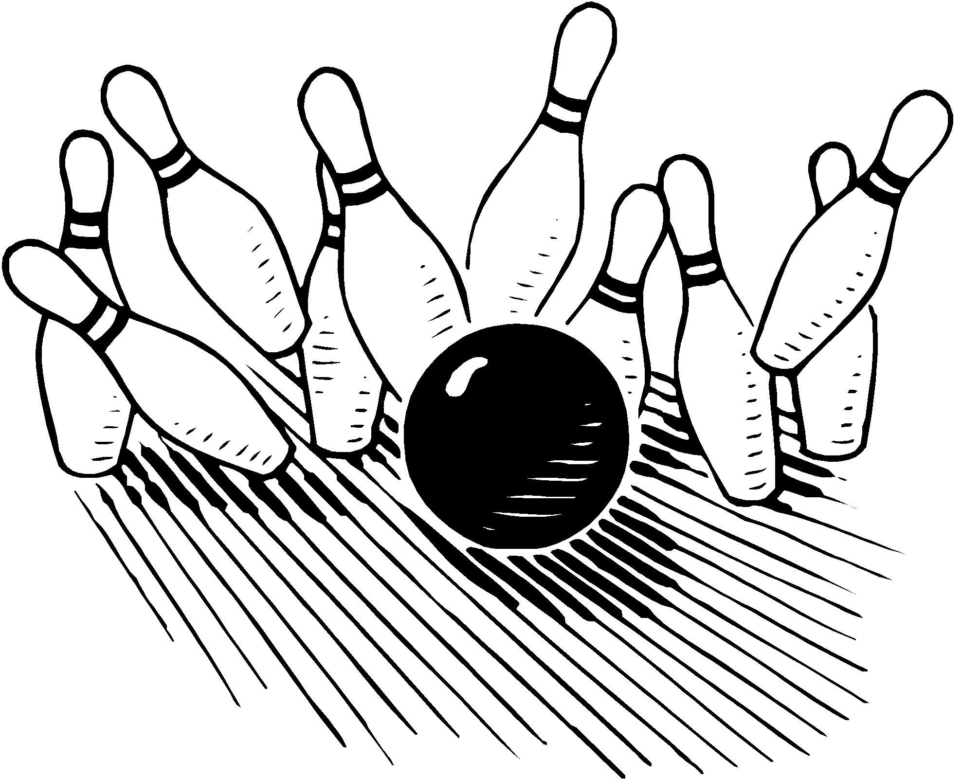 bowling clipart drawing