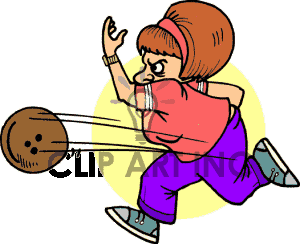 bowling clipart lady