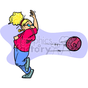 bowling clipart lady