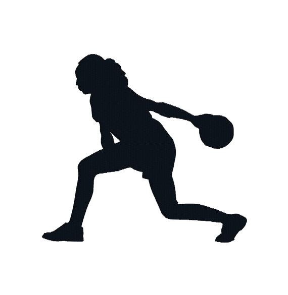 bowling clipart silhouette