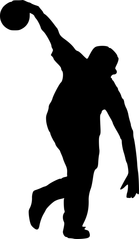 bowling clipart silhouette