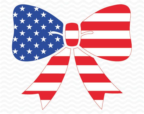 Bows clipart 4th july. Patriotic american flag bow