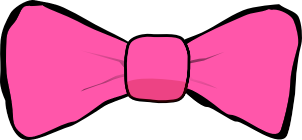 Pink bow with black. Bows clipart animated