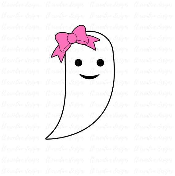 ghost clipart bow