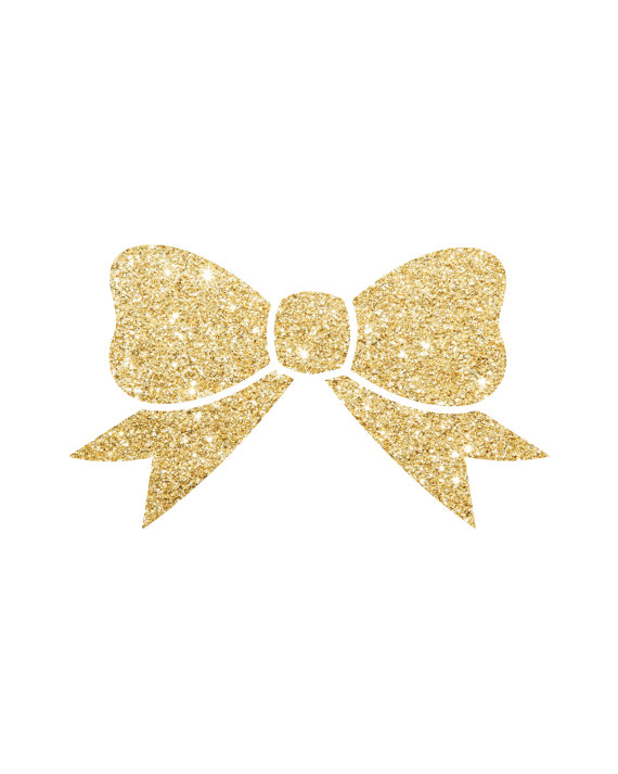 Gold bow printable cheerleading. Bows clipart glitter