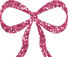 Bows clipart glitter. Pink and flowers 