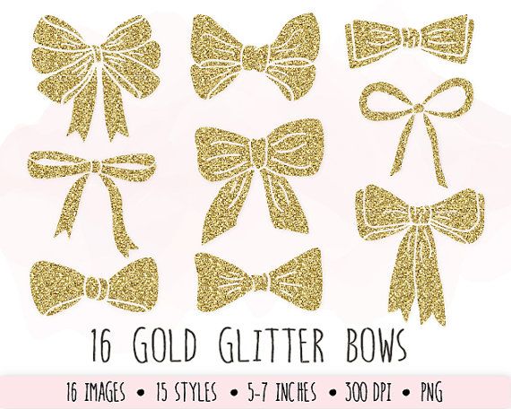 clipart bow glitter