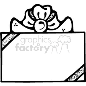 Black and white gift. Bows clipart simple
