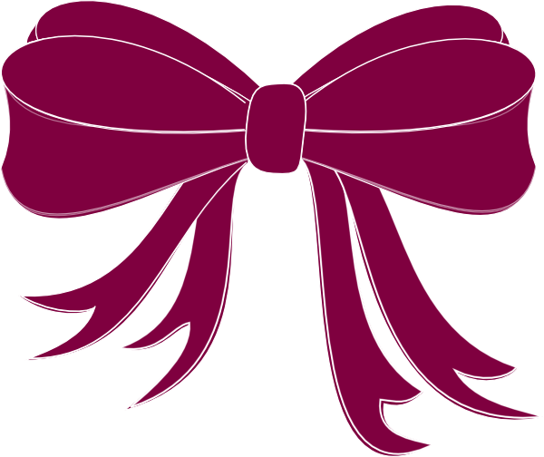 Bowtie clipart border. Purple bow ribbon clip