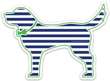 Tie dog vinyl sticker. Bowtie clipart preppy bow
