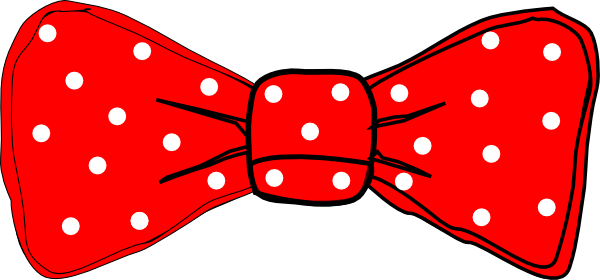 Bowtie clipart vector. Bow tie red polka