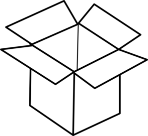 boxes clipart black and white