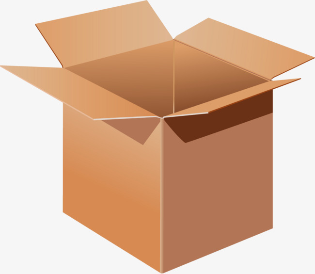 Box clipart carton box. Open cardboard turn on