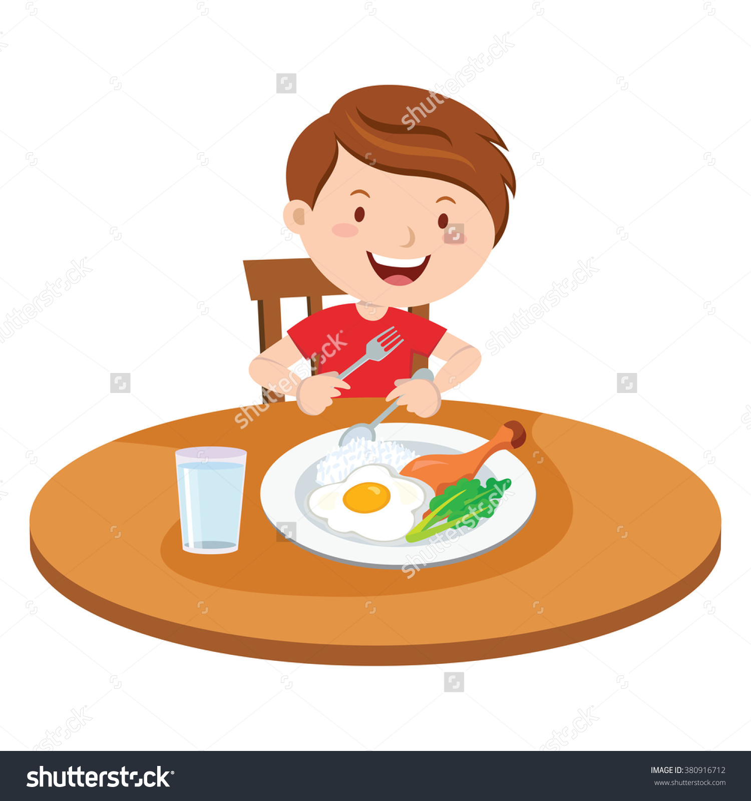 breakfast clipart boy