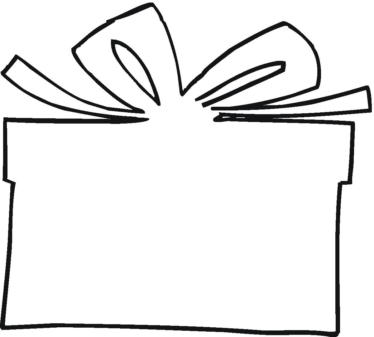  collection of present. Box clipart outline