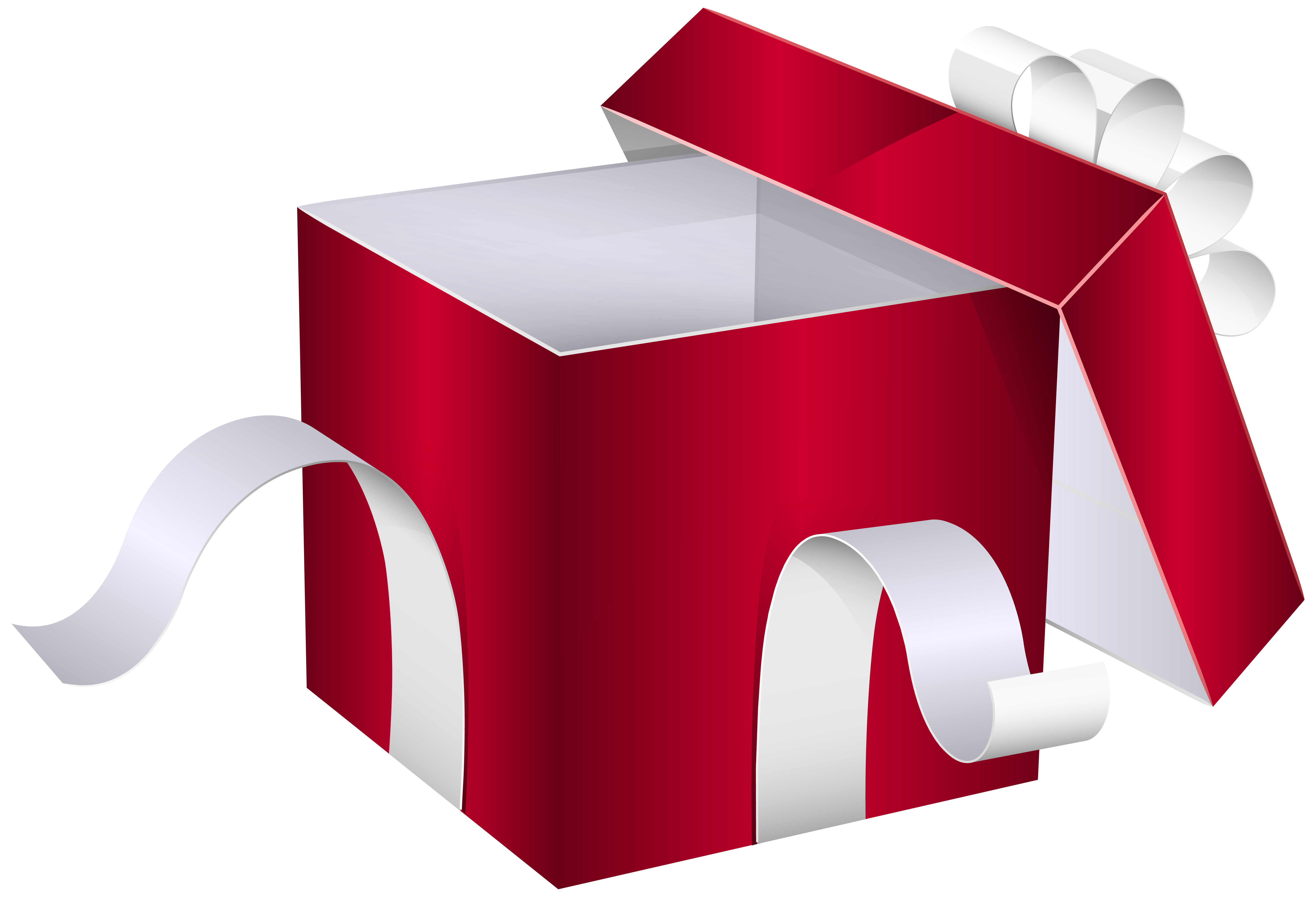 Red gift png image. Clipart box open box