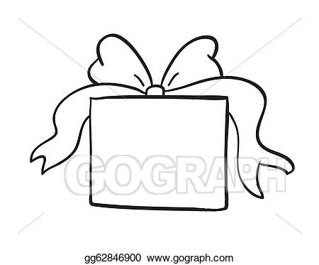 Gift clipart sketch. Vector art of box