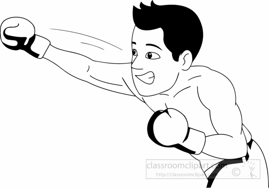 boxer clipart black and white