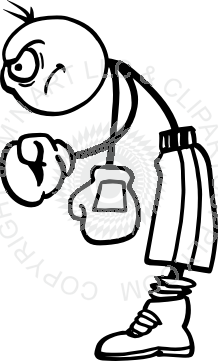 Boxer clipart boxing man. Cartoon stick 