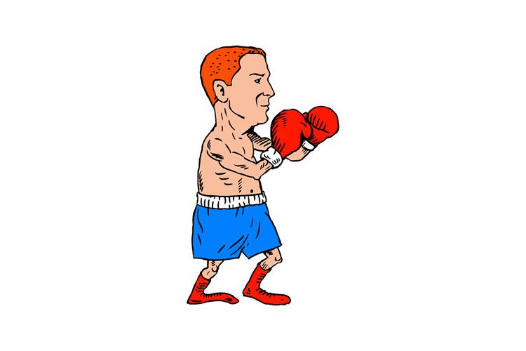 boxer clipart boxing stance