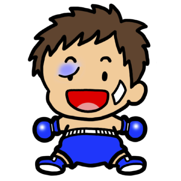 Boxer character clip art. Hurt clipart