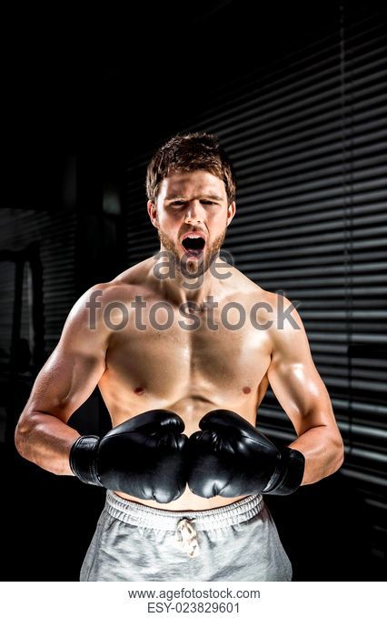 boxer clipart shirtless man
