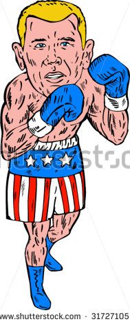 boxer clipart striped