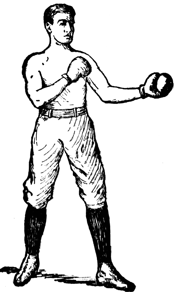 retro clipart boxing