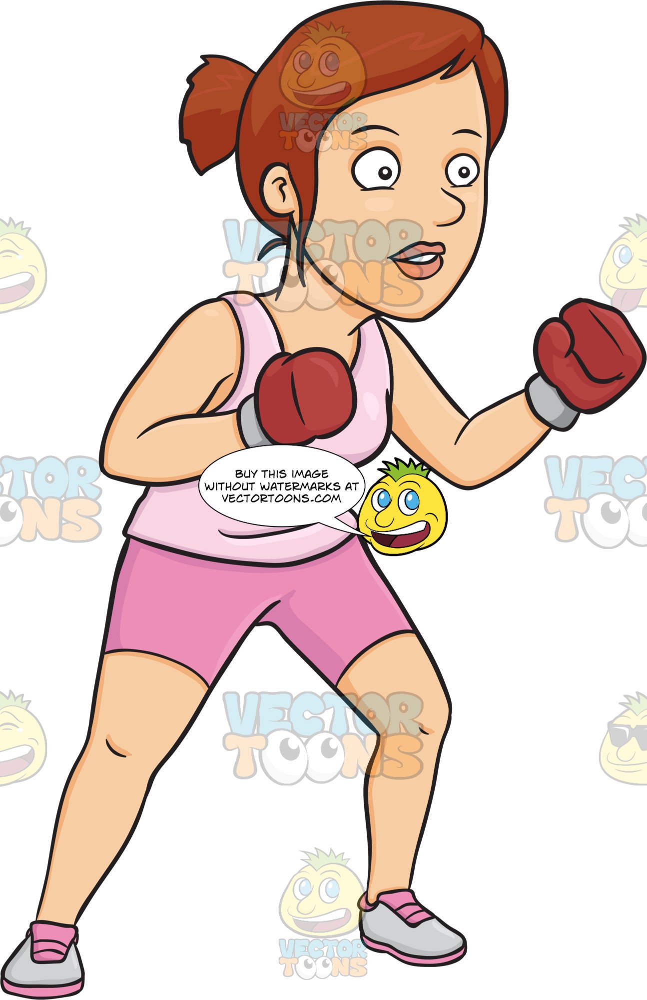 Boxer clipart woman boxing. A her way to
