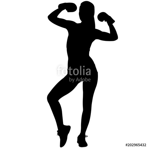 boxing clipart woman boxing