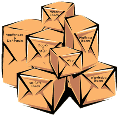 Moving boxes . Box clipart packaging