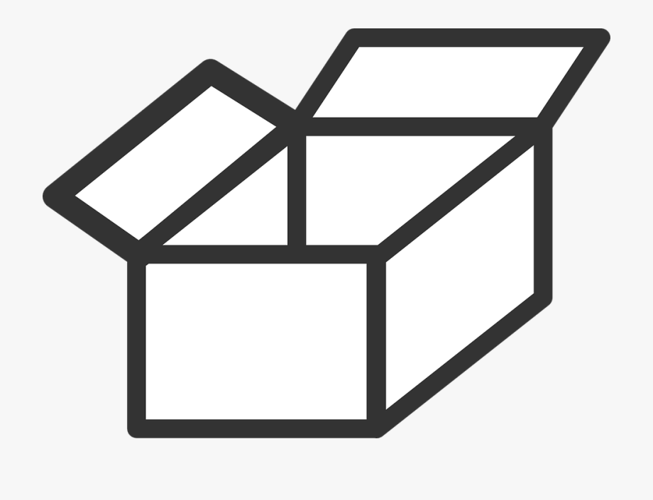 boxes clipart black and white