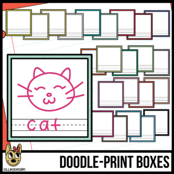 Boxes clipart doodle. Print speckled by sillyodesign
