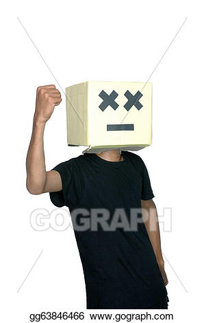 Boxes clipart face. Stock illustration young boy