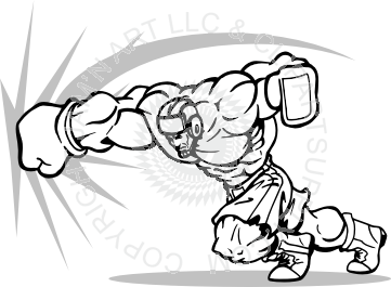 boxing clipart black and white