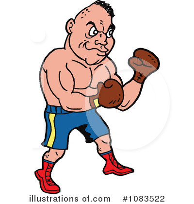 Illustration by lafftoon . Boxing clipart boxing player