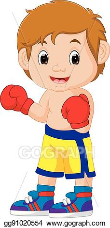 Boxing clipart cute. Vector stock illustration of